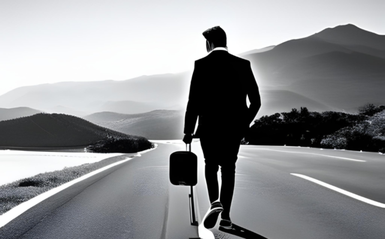 A man in a suit and tie walking down the street